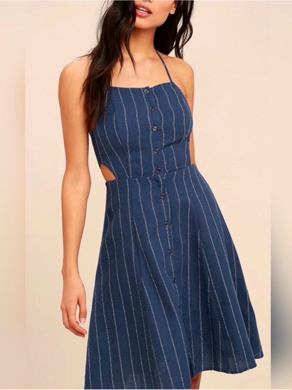 ASTR the Label "Paulina" dress in a beautiful denim blue